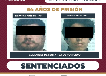 OBTIENE PGJE SENTENCIAS DE 32 AÑOS DE PRISIÓN CONTRA DOS SUJETOS POR HOMICIDIO EN GRADO DE TENTATIVA EN CIUDAD CONSTITUCIÓN