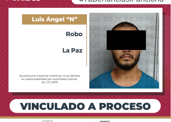 QUEDA VINCULADO A PROCESO Y EN PRISIÓN POR ROBO EN LA PAZ