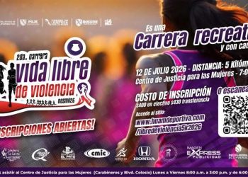 ORGANIZA PGJE LA SEGUNDA CARRERA RECREATIVA “VIDA LIBRE DE VIOLENCIA 2026”