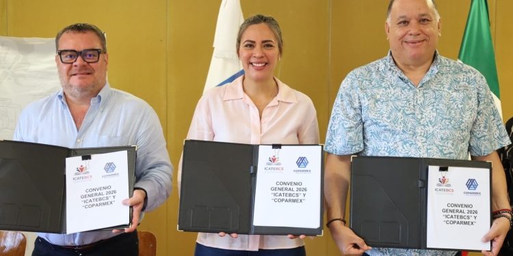 ICATEBCS FIRMA CONVENIO CON COPARMEX  PARA FORTALECER COMPETENCIAS LABORALES