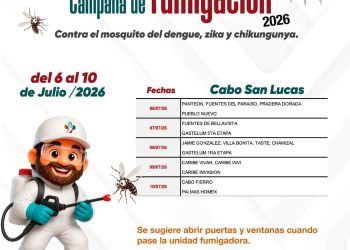COORDINAN AYUNTAMIENTO DE LOS CABOS Y SECRETARÍA DE SALUD JORNADA PREVENTIVA DE FUMIGACION CONTRA EL MOSQUITO