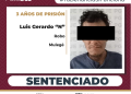 OBTIENE PGJE SENTENCIA DE MÁS DE 3 AÑOS DE PRISIÓN PARA IMPUTADO POR ROBO EN VILLA ALBERTO ALVARADO ARÁMBURO
