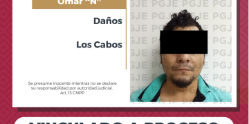 LOGRA PGJE VINCULACIÓN A PROCESO DE IMPUTADO POR DAÑOS A ESTABLECIMIENTO COMERCIAL EN SAN JOSÉ DEL CABO
