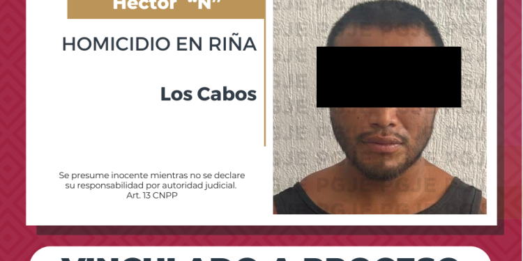 OBTIENE PGJE PRISIÓN PREVENTIVA PARA IMPUTADO POR HOMICIDIO EN RIÑA EN LOS CABOS