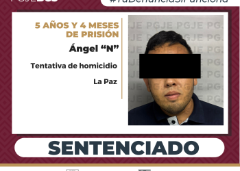 OBTIENE PGJE 5 AÑOS 4 MESES DE PRISIÓN PARA CULPABLE DE TENTATIVA DE HOMICIDIO