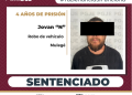 OBTIENE PGJE SENTENCIA DE 4 AÑOS DE PRISIÓN CONTRA JOVAN “N” POR ROBO DE VEHÍCULO EN MULEGÉ