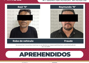 APREHENDE PGJE A DOS HOMBRES POR FRAUDE Y ROBO DE VEHÍCULO EN LOS CABOS