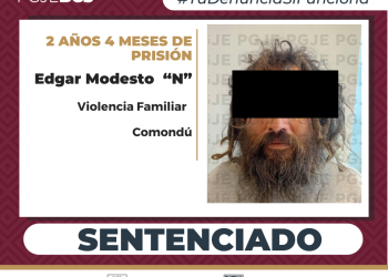 OBTIENE SENTENCIA DE MÁS DE 2 AÑOS DE PRISIÓN PARA CULPABLE DE VIOLENCIA FAMILIAR