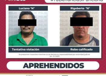 PGJE CUMPLIMENTA ÓRDENES DE REAPREHENSIÓN Y APREHENSIÓN POR ROBO Y TENTATIVA DE VIOLACIÓN
