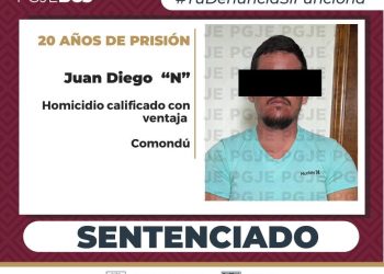 PGJE OBTIENE SENTENCIA DE 20 AÑOS DE PRISIÓN POR HOMICIDIO CALIFICADO CON VENTAJA EN COMONDÚ