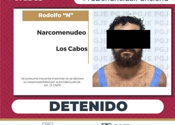 ASEGURA PGJE MÁS DE MIL 500 DOSIS DE NARCÓTICOS Y DETIENE UN HOMBRE DURANTE CATEO EN SAN JOSÉ DEL CABO