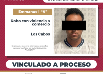 INICIA PGJE PROCESO PENAL POR ROBO A ESTABLECIMIENTO COMERCIAL EN LOS CABOS