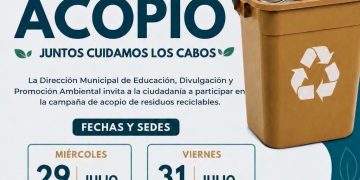 INVITA ECOLOGÍA DE LOS CABOS A PARTICIPAR EN CAMPAÑA DE ACOPIO DE RESIDUOS RECICLABLES