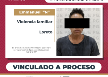OBTIENE PGJE VINCULACIÓN A PROCESO POR VIOLENCIA FAMILIAR EN LORETO