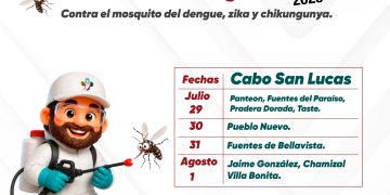 CONTINÚA JORNADAS DE FUMIGACIÓN EN COLONIAS DE CABO SAN LUCAS
