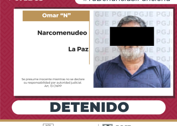 DETIENE PGJE A HOMBRE CON MÁS DE 4 MIL 700 DOSIS DE NARCÓTICOS EN LA PAZ