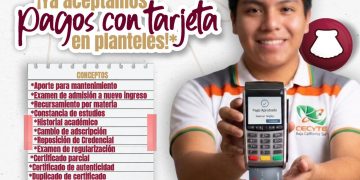 IMPLEMENTA CECYTE PAGO CON TARJETA EN 16 CENTROS EDUCATIVOS DE BCS