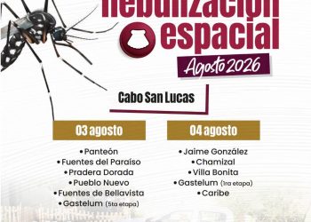 CONTINUA FUMIGACIÓN CONTRA EL MOSQUITO DEL DENGUE EN COLONIAS DE CABO SAN LUCAS