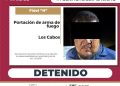PGJE Y POLICÍA MUNICIPAL DETIENEN A UN HOMBRE EN CABO SAN LUCAS POR PORTACIÓN DE ARMA DE FUEGO EN PRONTA RESPUESTA Y ACCIÓN COORDINADA