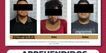 APREHENDE PGJE A 3 PERSONAS POR DIVERSOS DELITOS