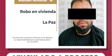 INICIA PGJE PROCESO PENAL CONTRA UN HOMBRE POR ROBO EN VIVIENDA EN LA PAZ