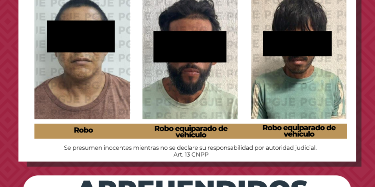 APREHENDE PGJE A 3 HOMBRES RELACIONADOS CON DELITO DE ROBO EN LOS CABOS