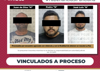 OBTIENE PGJE PRISIÓN PREVENTIVA DE TRES IMPUTADOS POR SECUESTRO AGRAVADO EN LA PAZ