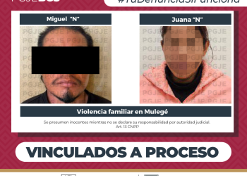 OBTIENE PGJE VINCULACIÓN A PROCESO DE DOS PERSONAS POR VIOLENCIA FAMILIAR EN AGRAVIO DE DOS MENORES
