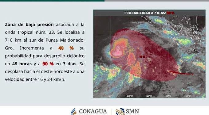 PROTECCIÓN CIVIL LOS CABOS MANTIENE MONITOREO CONSTANTE ANTE POSIBLE DESARROLLO CICLÓNICO EN EL PACÍFICO
