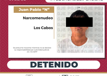 DETIENE PGJE A UNA PERSONA Y ASEGURA MARIHUANA DURANTE OPERATIVO EN SAN JOSÉ DEL CABO