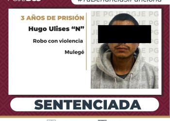 PGJE OBTIENE SENTENCIA DE 4 AÑOS DE  PRISIÓN POR ROBO CON VIOLENCIA EN MULEGÉ