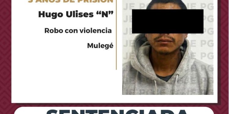 PGJE OBTIENE SENTENCIA DE 4 AÑOS DE  PRISIÓN POR ROBO CON VIOLENCIA EN MULEGÉ