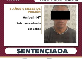 CONDENA DE 5 AÑOS 4 MESES DE PRISIÓN POR ROBO  CON VIOLENCIA A UN COMERCIO EN SAN JOSÉ DEL CABO