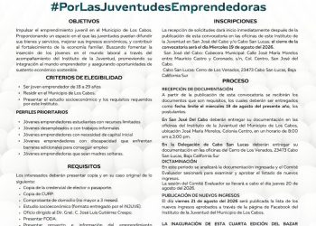INVITAN A PARTICIPAR EN LA CUARTA EDICIÓN DEL BAZAR JUVENIL EN LOS CABOS