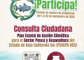 CONVOCAN A CONSULTA PÚBLICA DEL PLAN ESTATAL DE ACCIÓN CLIMÁTICA PARA PESCA Y ACUACULTURA DE BCS