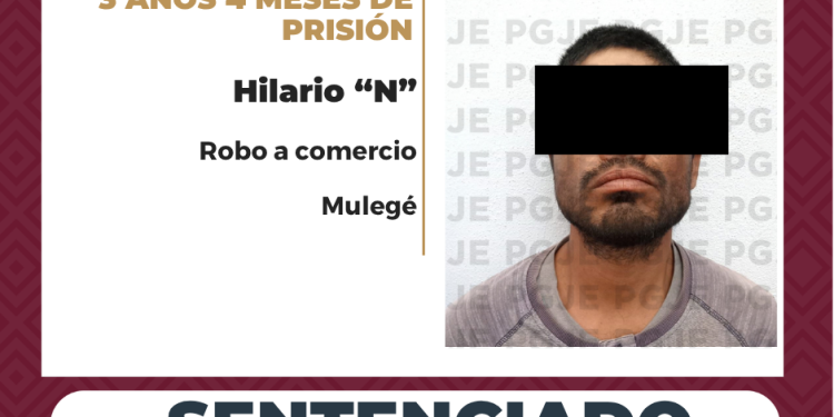 SENTENCIAN A 3 AÑOS Y 4 MESES DE PRISIÓN A HILARIO “N” POR ROBO A ESTABLECIMIENTO COMERCIAL