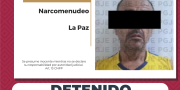 DETIENE PGJE A HOMBRE EN POSESIÓN DE NARCÓTICOS EN LA PAZ