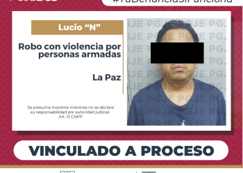 OBTIENE PGJE VINCULACIÓN A PROCESO POR ROBO DE MÁS DE 829 MIL PESOS A CAJERO HSBC EN LA PAZ