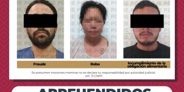 APREHENDE PGJE A 3 PERSONAS POR DIVERSOS DELITOS