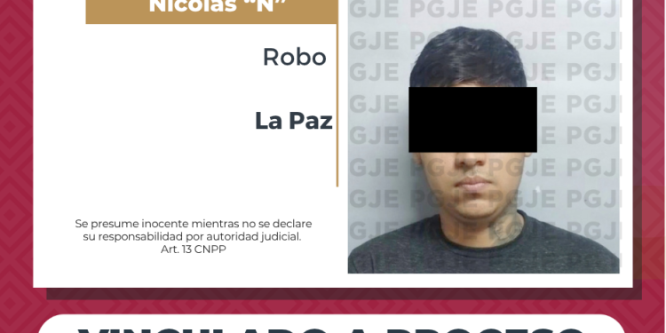 VINCULAN A PROCESO A NICOLÁS “N” POR ROBO CALIFICADO