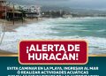 POR OLEAJE ELEVADO, PROTECCIÓN CIVIL DE LOS CABOS EXHORTA A CIUDADANÍA A NO ACUDIR A PLAYAS NI ACERCARSE A LA ORILLA