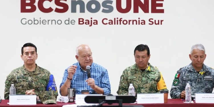 DA SEGUIMIENTO CONSEJO ESTATAL DE PROTECCIÓN CIVIL A LLUVIAS EN BCS