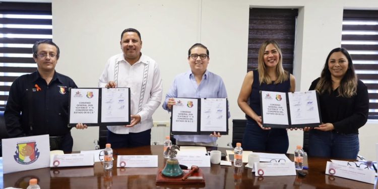 ICATEBCS Y CONGRESO DEL ESTADO FIRMAN CONVENIO PARA AMPLIAR LA CAPACITACIÓN LEGISLATIVA