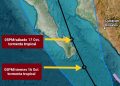 HURACÁN SIMÓN ALCANZA CATEGORÍA2; PROTECCIÓN CIVIL MANTIENE VIGILANCIA EN BCS.