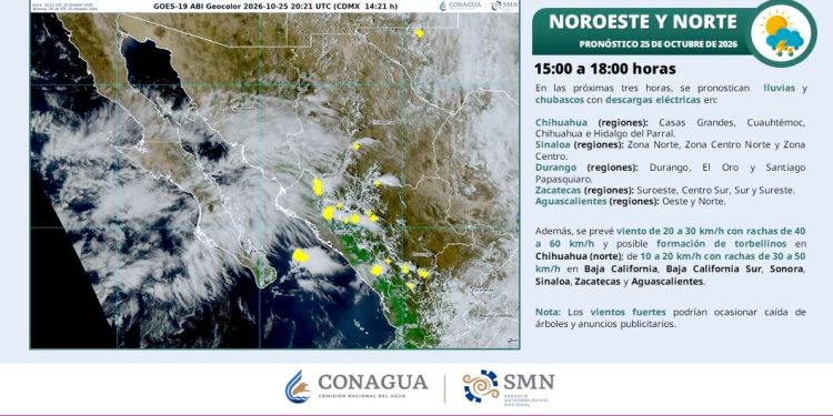 EMITE GOBIERNO DE LOS CABOS AVISO PREVENTIVO POR PRONÓSTICO DE LLUVIAS Y VIENTO