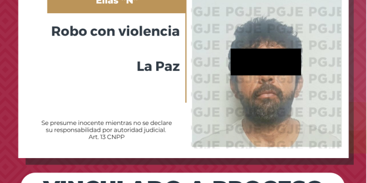 QUEDA EN PRISIÓN PREVENTIVA POR ROBO CON VIOLENCIA