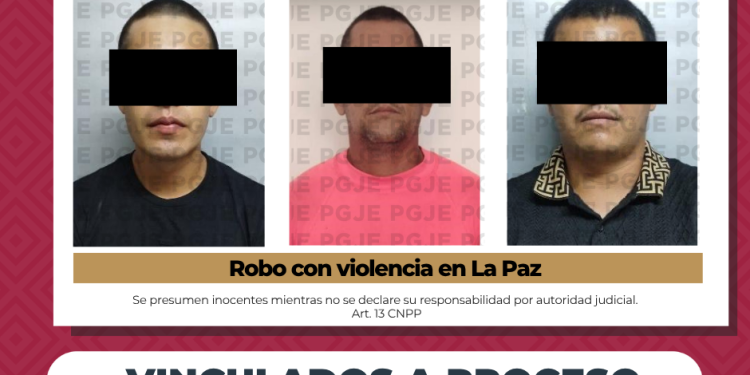 OBTIENE PGJE VINCULACIÓN A PROCESO Y PRISIÓN PREVENTIVA CONTRA IMPUTADOS POR ROBO CON VIOLENCIA