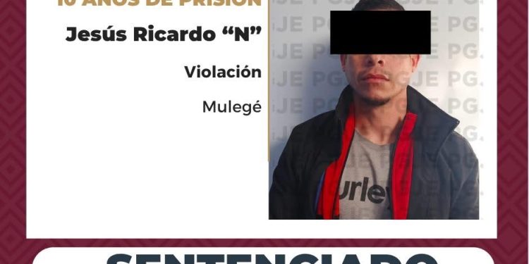 PGJE OBTIENE SENTENCIA DE 10 AÑOS DE PRISIÓN PARA CULPABLE DE VIOLACIÓ EN MULEGÉ