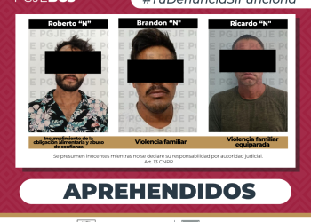 CUMPLIMIENTA PGJE ÓRDENES DE APREHENSIÓN POR VIOLENCIA FAMILIAR, ABUSO DE CONFIANZA E INCUMPLIMIENTO DE LA OBLIGACIÓN ALIMENTARIA