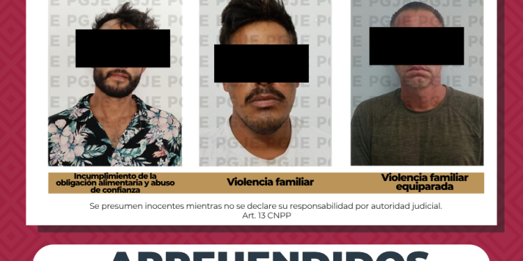 CUMPLIMIENTA PGJE ÓRDENES DE APREHENSIÓN POR VIOLENCIA FAMILIAR, ABUSO DE CONFIANZA E INCUMPLIMIENTO DE LA OBLIGACIÓN ALIMENTARIA